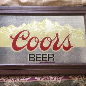 VINTAGE MIRRORED COORS BEER SIGN